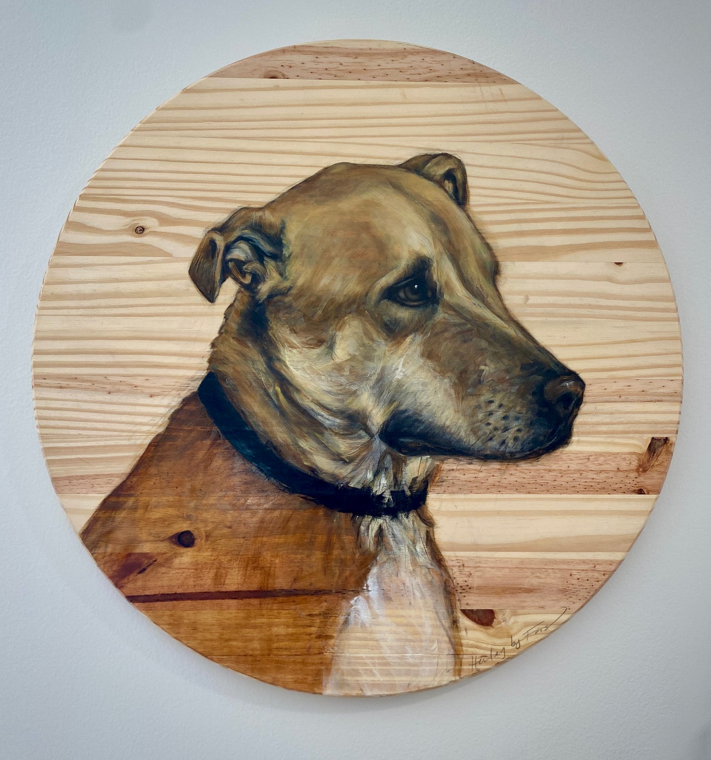 Pet Portraiture on 24” Wood Round